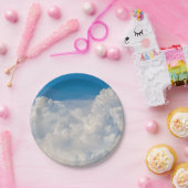 Assiettes En Carton Nuages dans le ciel (Fête)