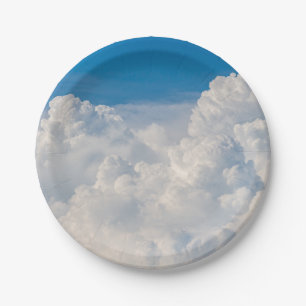 Assiettes En Carton Nuages dans le ciel