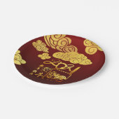 Assiettes En Carton Nuages d'or Ox coupé en papier chinois Nouvel An 2 (Angle)