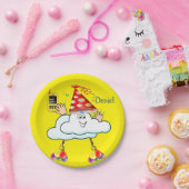 Assiettes En Carton Nuages IPhone Texte Heureux Plaques papier d'anniv (Fête)