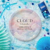 Assiettes En Carton Nuages Pastel Elle est au septième ciel Enterremen (Fête)