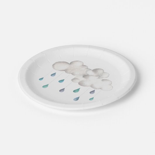 Assiettes En Carton Nuageux avec une possibilité Sprinkles (Angle)