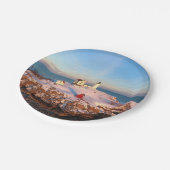 Assiettes En Carton Nubble Phare Aérien Snowy Maine (Angle)