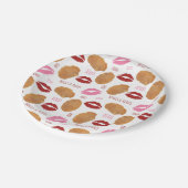 Assiettes En Carton Nuggs & Bisses XOXO Lips Motif Valentine (Angle)