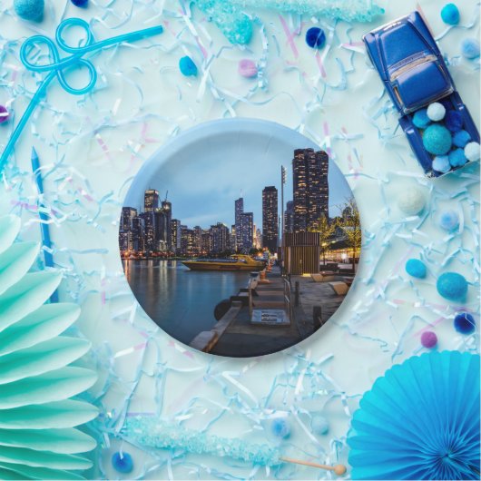 Assiettes En Carton Nuit À Navy Pier (Fête)