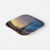 Assiettes En Carton Nuit au jour le jour sur la tour Eiffel du Trocade (Angulaire)