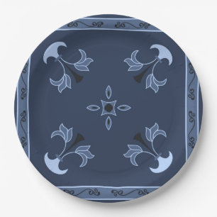 Assiettes En Carton Nuit bleue