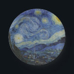 Assiettes En Carton "Nuit étoilée" par Van Gogh<br><div class="desc">Ce design présente une reproduction en très haute résolution non altérée et non modifiée du célèbre tableau "Starry Night" de Van Gogh.</div>