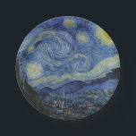 Assiettes En Carton "Nuit étoilée" par Van Gogh<br><div class="desc">Ce design présente une reproduction en très haute résolution non altérée et non modifiée du célèbre tableau "Starry Night" de Van Gogh.</div>