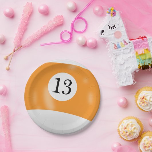 Assiettes En Carton Numéro 13 billiard (Fête)