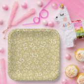 Assiettes En Carton Numéro aléatoire de 35 ans Motif blanc/or (Fête)