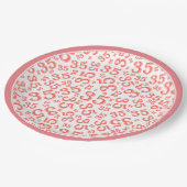 Assiettes En Carton Numéro aléatoire de 35 ans Motif Coral/Blanc (Angle)