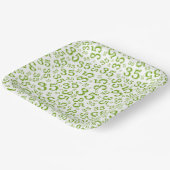 Assiettes En Carton Numéro aléatoire de 35 ans Motif vert/blanc (Angulaire)