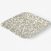 Assiettes En Carton Numéro aléatoire du 30e âge Motif blanc/or (Angulaire)