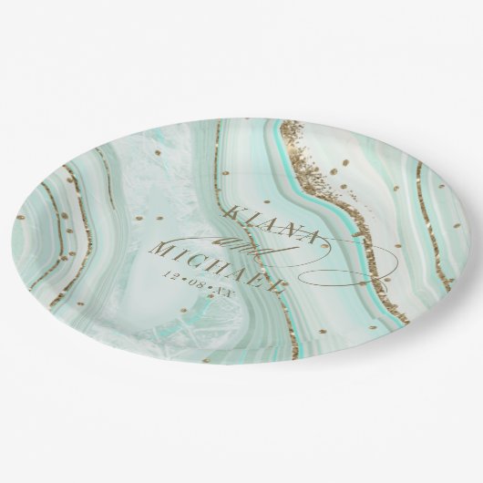 Assiettes En Carton Numéro de référence du Mariage d'agent Abstrait827 (Angle)