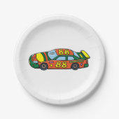 Assiettes En Carton Numéro de voiture de course 88 (Devant)