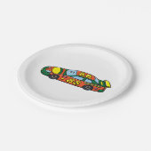 Assiettes En Carton Numéro de voiture de course 88 (Angle)