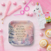 Assiettes En Carton Numéros 6 Seigneur Bénissez-vous Bible Verse Scène (Fête)