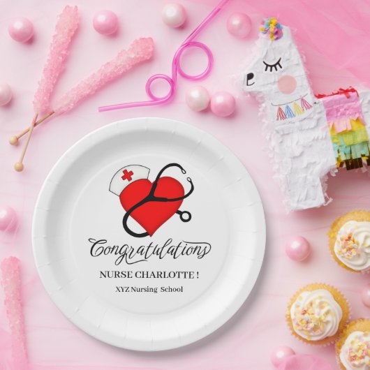Assiettes En Carton  Nurse Graduation Party (Fête)