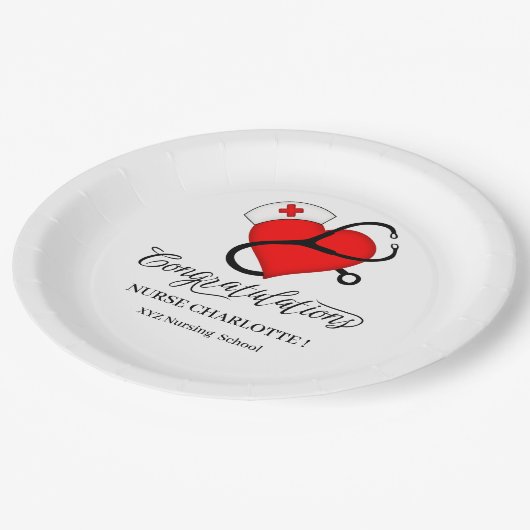 Assiettes En Carton  Nurse Graduation Party (Angle)