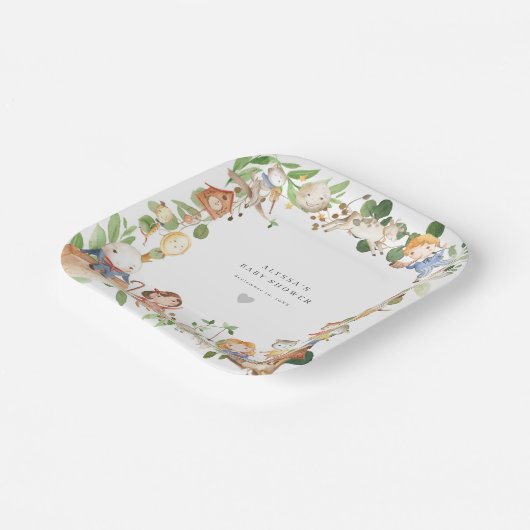 Assiettes En Carton Nursery Rhymes Baby Shower Paper Plates (Angulaire)
