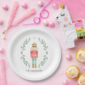 Assiettes En Carton Nutcracker aquarelle botanique mignon Pos de Noël (Fête)