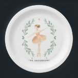 Assiettes En Carton Nutcracker aquarelle botanique mignon Pos de Noël<br><div class="desc">Nutcracker aquarelle botanique mignon Noël festif design</div>