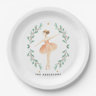 Assiettes En Carton Nutcracker aquarelle botanique mignon Pos de Noël
