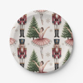 Assiettes En Carton Nutcracker Ballerina ballet dancer christmas tree (Devant)