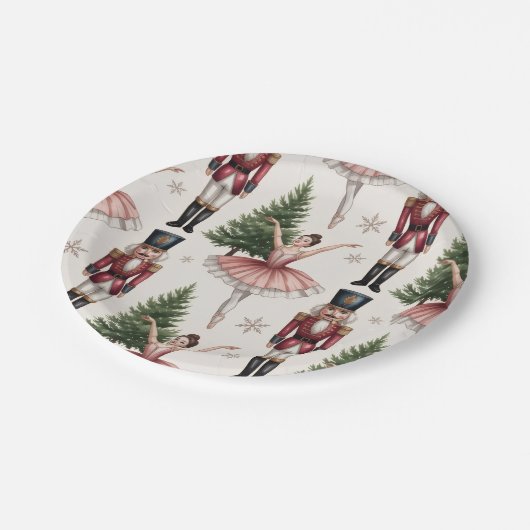 Assiettes En Carton Nutcracker Ballerina ballet dancer christmas tree (Angle)