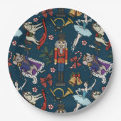 Assiettes En Carton Nutcracker Ballet Christmas Navy Xmas Party (Devant)
