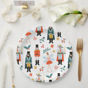 Assiettes En Carton Nutcracker Ballet Noël