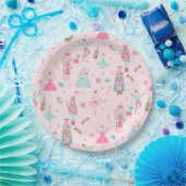 Assiettes En Carton Nutcracker Ballet rose Noël (Fête)