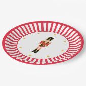 Assiettes En Carton Nutcracker Christmas Plate Red and White (Angle)