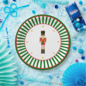 Assiettes En Carton Nutcracker Christmas Plate Red Green and White (Fête)