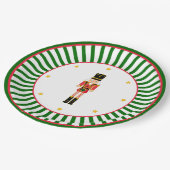 Assiettes En Carton Nutcracker Christmas Plate Red Green and White (Angle)