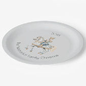 Assiettes En Carton Nutcracker de Noël Aquarelle (Angle)