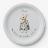 Assiettes En Carton Nutcracker de Noël Souris King Aquarelle (Devant)