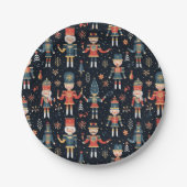 Assiettes En Carton Nutcracker Elegance Festive Motif Collection (Devant)