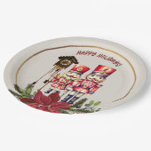 Assiettes En Carton Nutcracker Happy Holidays Cuckoo Salutations (Angle)