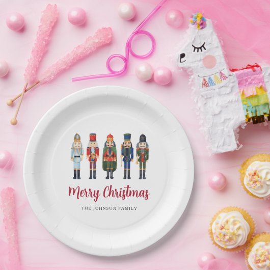 Assiettes En Carton Nutcracker mignon Joyeux Noël (Fête)