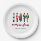 Assiettes En Carton Nutcracker mignon Joyeux Noël (Devant)