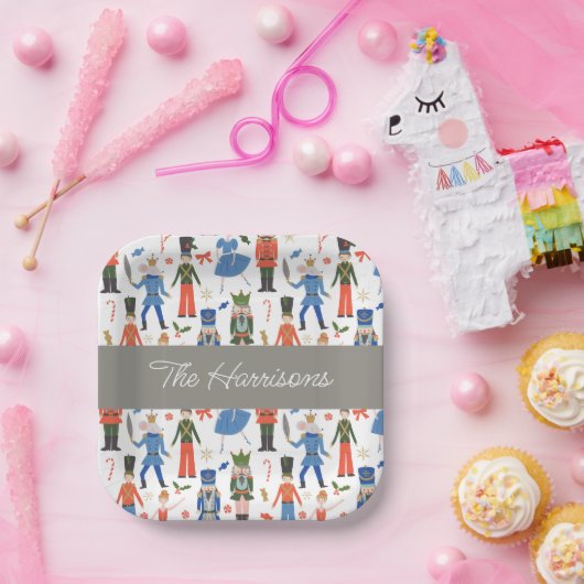Assiettes En Carton Nutcracker mignon Noël personnalisé (Fête)