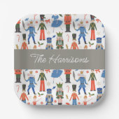 Assiettes En Carton Nutcracker mignon Noël personnalisé (Recto)