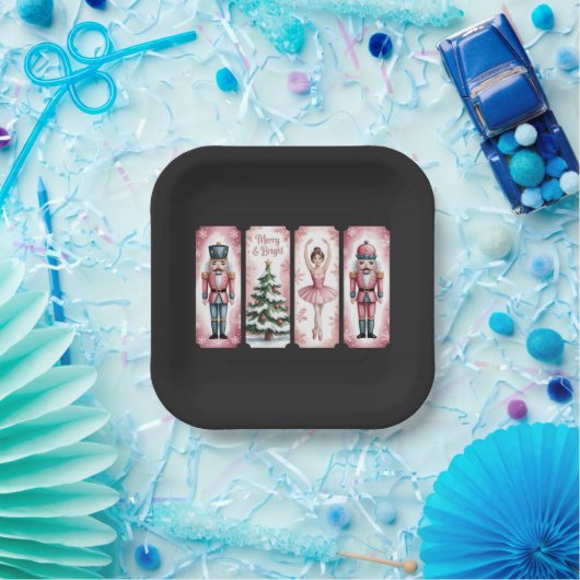 Assiettes En Carton Nutcracker Noël Fête de Noël cadeaux Festif (Fête)