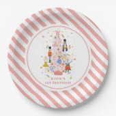Assiettes En Carton Nutcracker Pink Christmas Tree Anniversaire (Devant)
