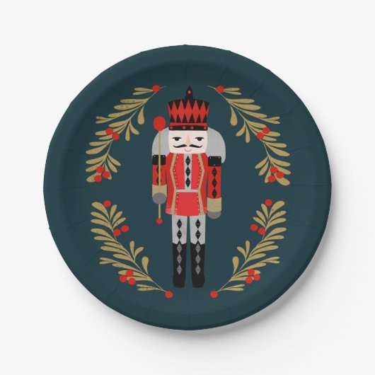 Assiettes En Carton Nutcracker Prince Christmas (Devant)