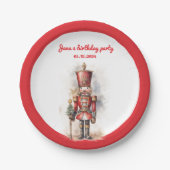 Assiettes En Carton Nutcracker Red Magie Anniversaire (Devant)