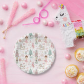 Assiettes En Carton Nutcracker rose Noël Ballet 1er anniversaire (Fête)