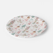 Assiettes En Carton Nutcracker rose Noël Ballet 1er anniversaire (Angle)